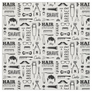 Barber Shop Pattern Fabric