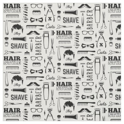 Barber Shop Pattern Fabric