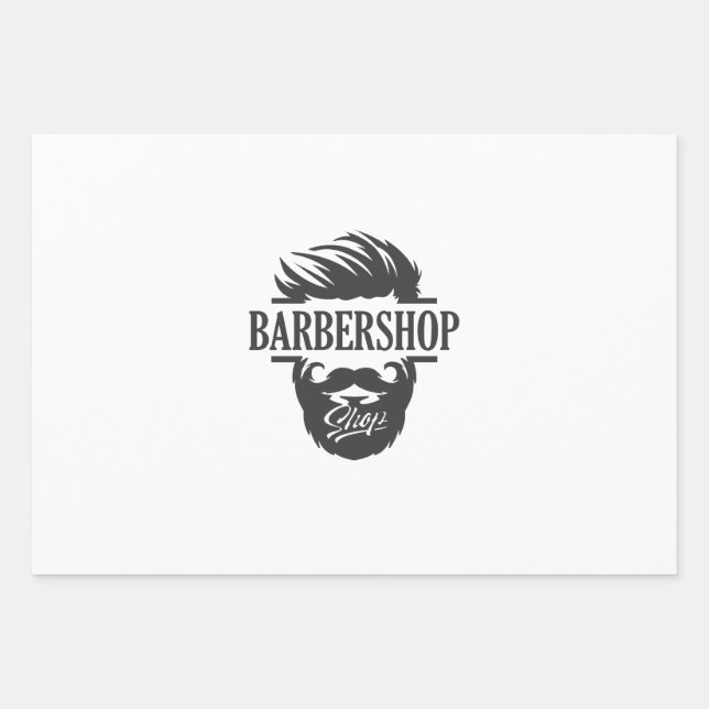 Barber Shop Pattern Wrapping Paper (Front 3)