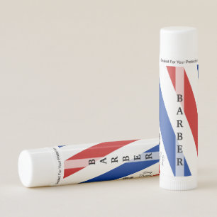 Barber Shop Pole Hairdresser Promotional  Lip Balm