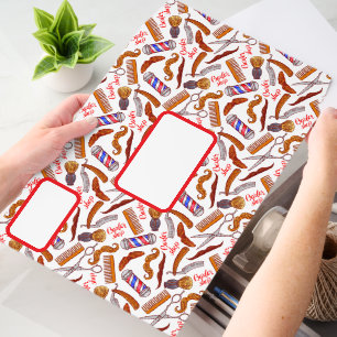 Barber Shop Pole Pattern Business Labeled 1 Envelope Mailers