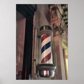 Barber Shop Pole Photo Poster