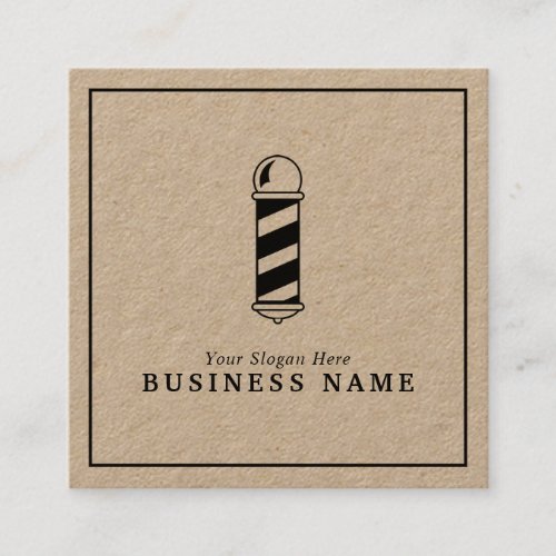 Barber Shop Pole Square Business Card