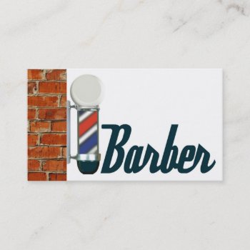 Barber Shop Pole Street Sign Business Card by businessCardsRUs at Zazzle
