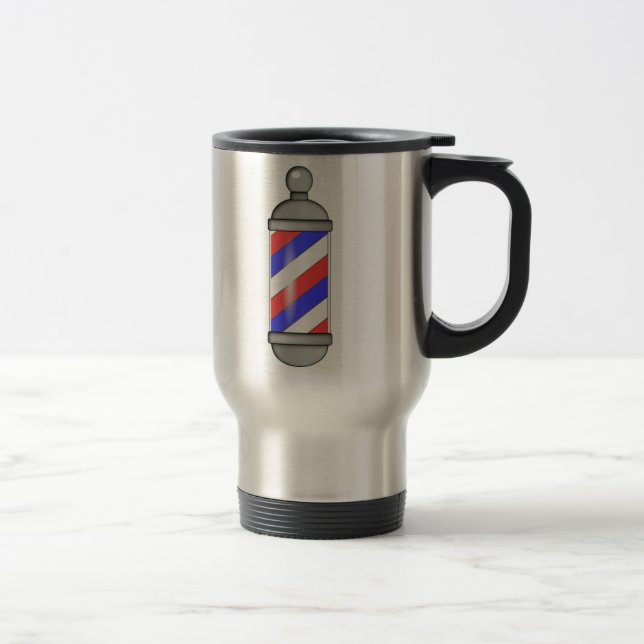 Barber Shop Pole Travel Mug (Right)