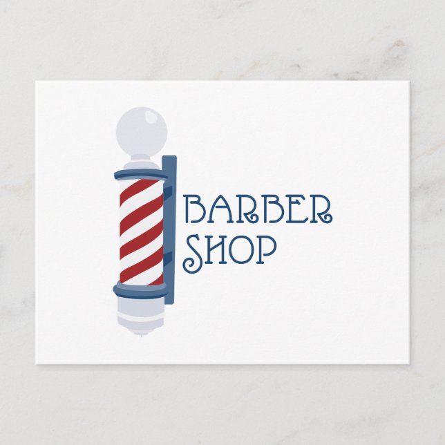 Barber Shop Postcard (Front)