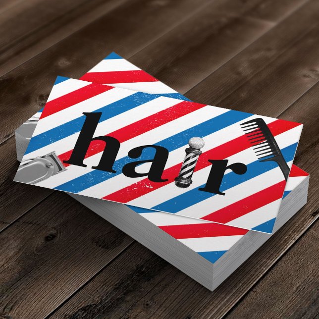 Barber Shop Professional Hair Stylist Business Card (Creator Uploaded)