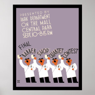 Barber Shop Quartet Contest Poster