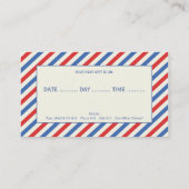 Barber Shop Red White Blue Stripes Pole Appointment Card (Back)