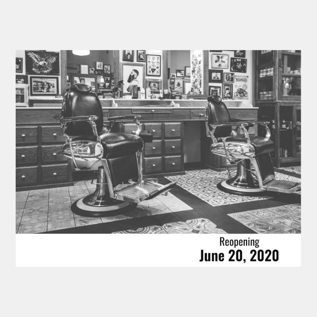 Barber Shop Reopening Postcard Template (Front)