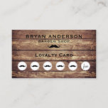 Barber Shop Rustic Loyalty Punch Card