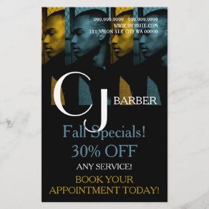 Barber Shop Salon Stylist Hair  Flyer Menu