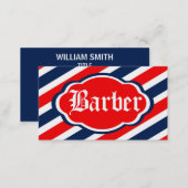 Barber Shop Sign Retro Vintage Business Card (Front/Back)