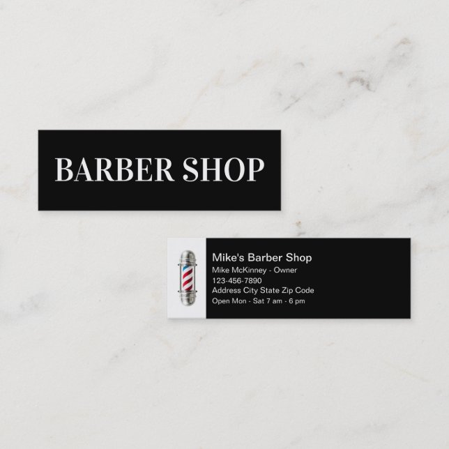 Barber Shop Simple Barber Light Business Cards    (Front/Back)