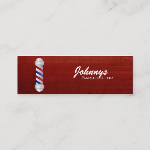 Customizable Barber Shop Skinny Business Cards
