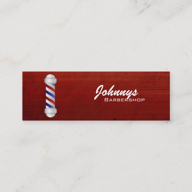 Barber Shop Skinny Business Cards (Front)