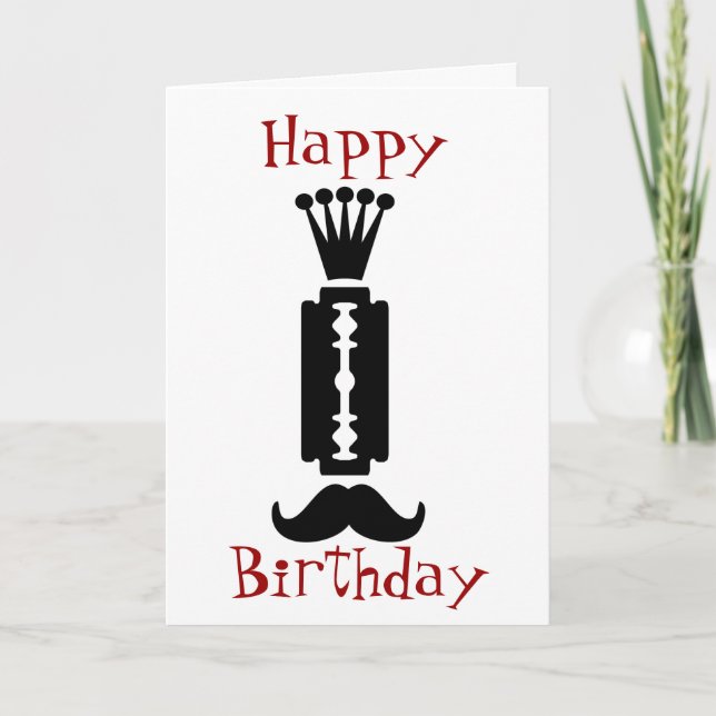 Barber shop themed greeting card (Front)