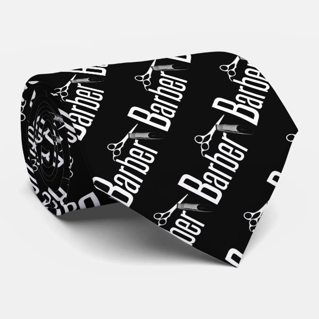 Barber Shop Tools Neck Tie (Rolled)