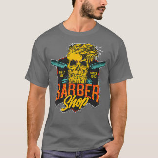 Barber Shop Vintage Gift Cool and Funny Barber Des T-Shirt