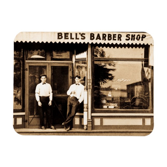 Barber Shop Vintage Retro Americana Magnet (Horizontal)
