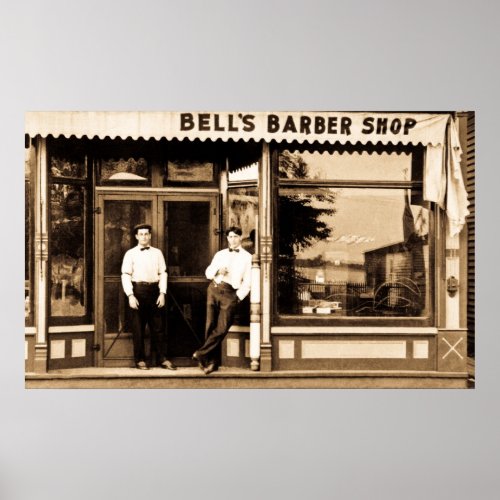 Barber Shop Vintage Retro Americana Poster