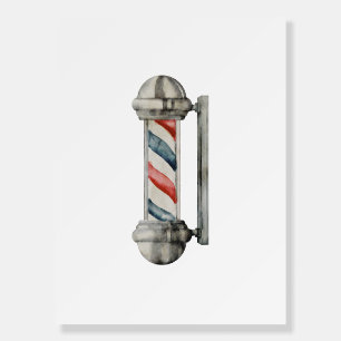 Barber Shop Watercolor Foam Board
