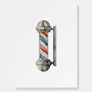 Barber Shop Watercolor Foam Board