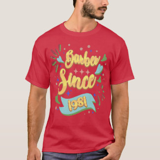 Barber Since 1981 Local Barber Gift Ideas For Hair T-Shirt