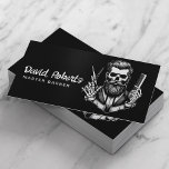 Barber Skull Barbershop Plain Black Hair Stylist Business Card<br><div class="desc">Barber Skull Barbershop Plain Black Hair Stylist Business Cards.</div>