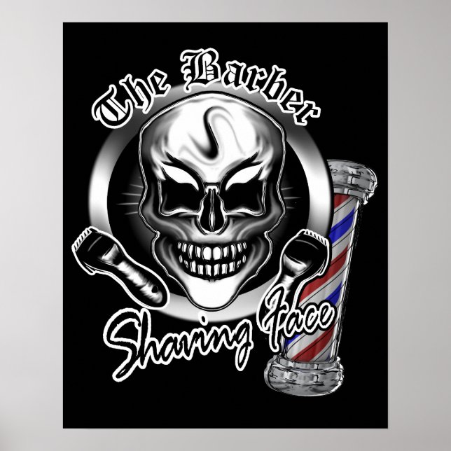 Barber Skull Poster (Front)