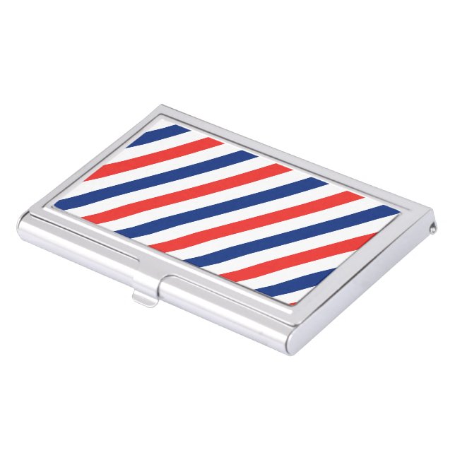 Barber Stripes Business Card Holder (Front)