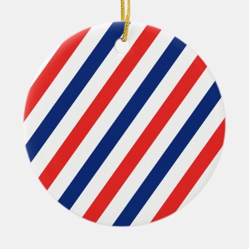 Barber Stripes Ceramic Ornament