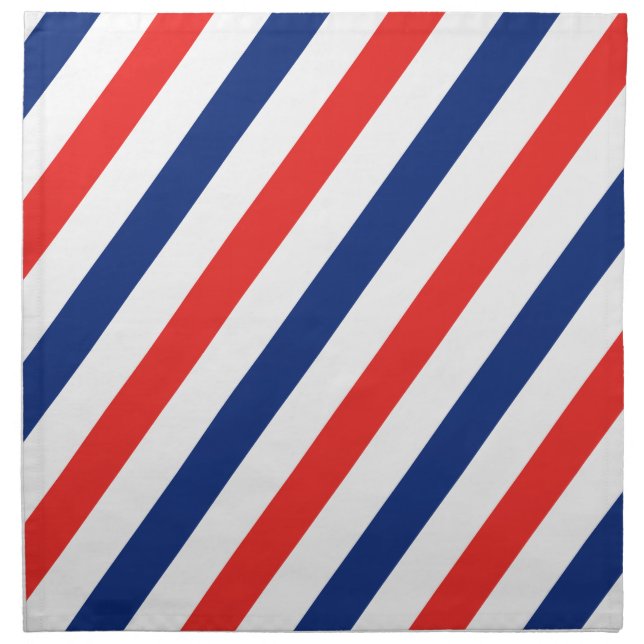 Barber Stripes Cloth Napkin (Front)