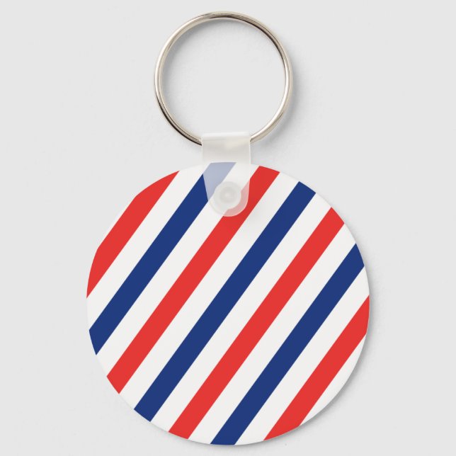 Barber Stripes Keychain (Front)