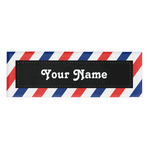 Barber Stripes Name Tag