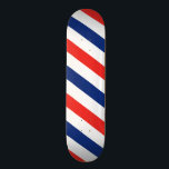 Barber Stripes Skateboard<br><div class="desc">This design is inspired by job and passion of few of my close friends. Hair stylists, hairdressers, barbers, those arent only jobs, but often lifestyles and that's why few of my designs are dedicated to them. This particular one is inspired by classical .barber shop pole sign. Barber's pole was used...</div>
