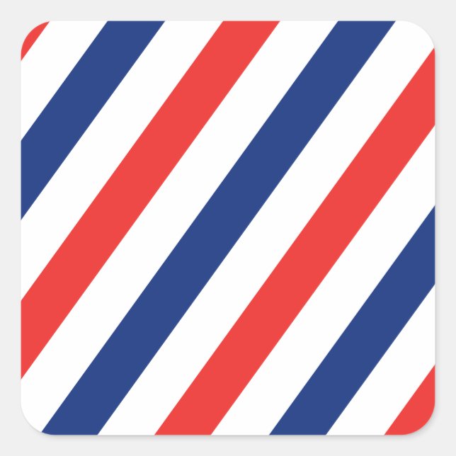 Barber Stripes Square Sticker (Front)