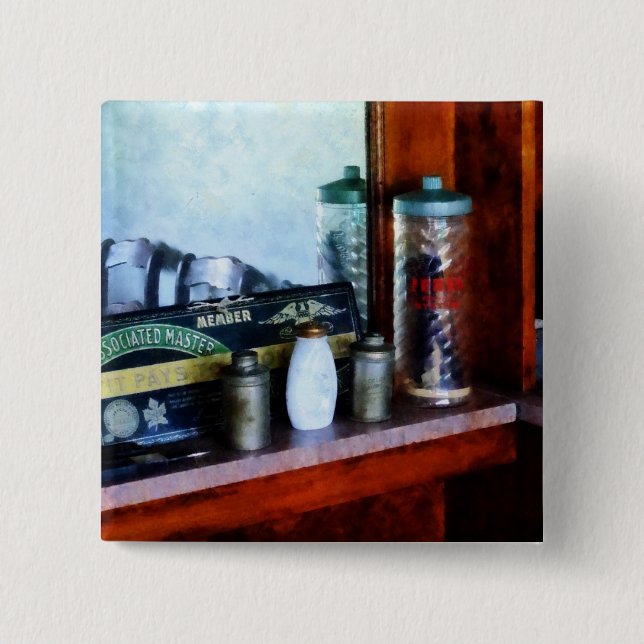 Barber Supplies Button (Front)