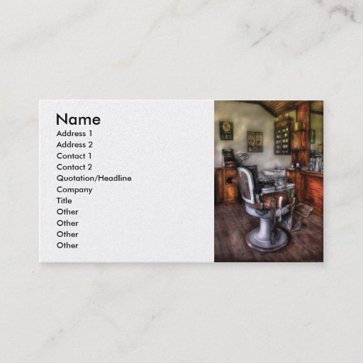 Customizable Barber - The Barber Chair Business Card