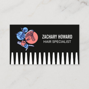 Barber Tools   Comb Backdrop Business Card