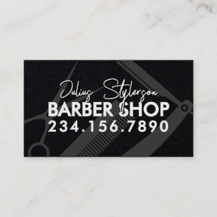 Barber tools modern barbershop  business card