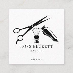 Barber Tools Of The Trade Hair Stylist Square Business Card