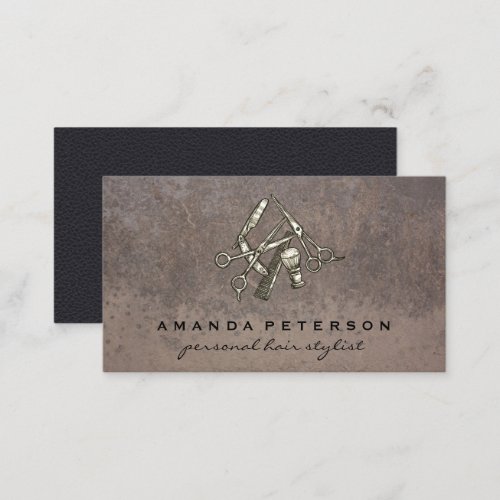 Barber Tools  Stylist Business Card