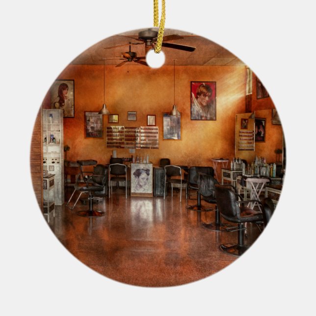 Barber - Union, NJ - The modern salon Ceramic Ornament (Front)