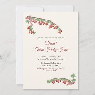 Barberry Corners 45th Birthday Invitation