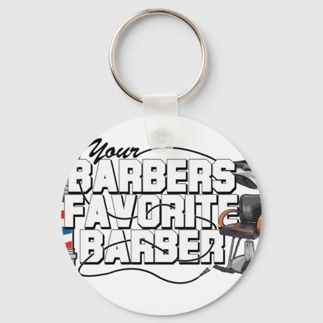Barbers Favorite Barber Keychain (Front)