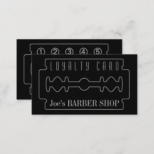 Barbers loyalty card elegance look