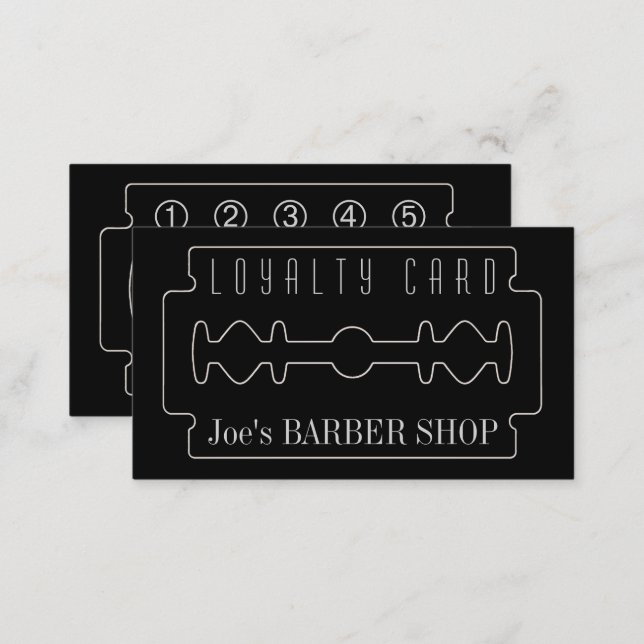 Barbers loyalty card elegance look (Front/Back)