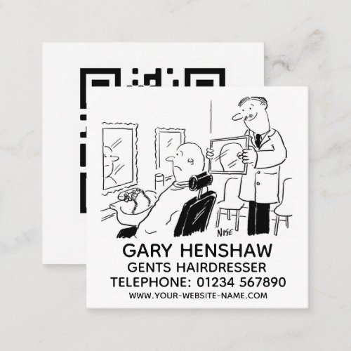 Barbers or Gents Hairdresser Square Business Card