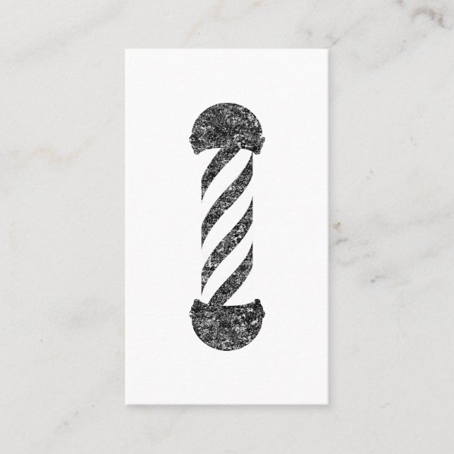 barbers pole business card (Front)